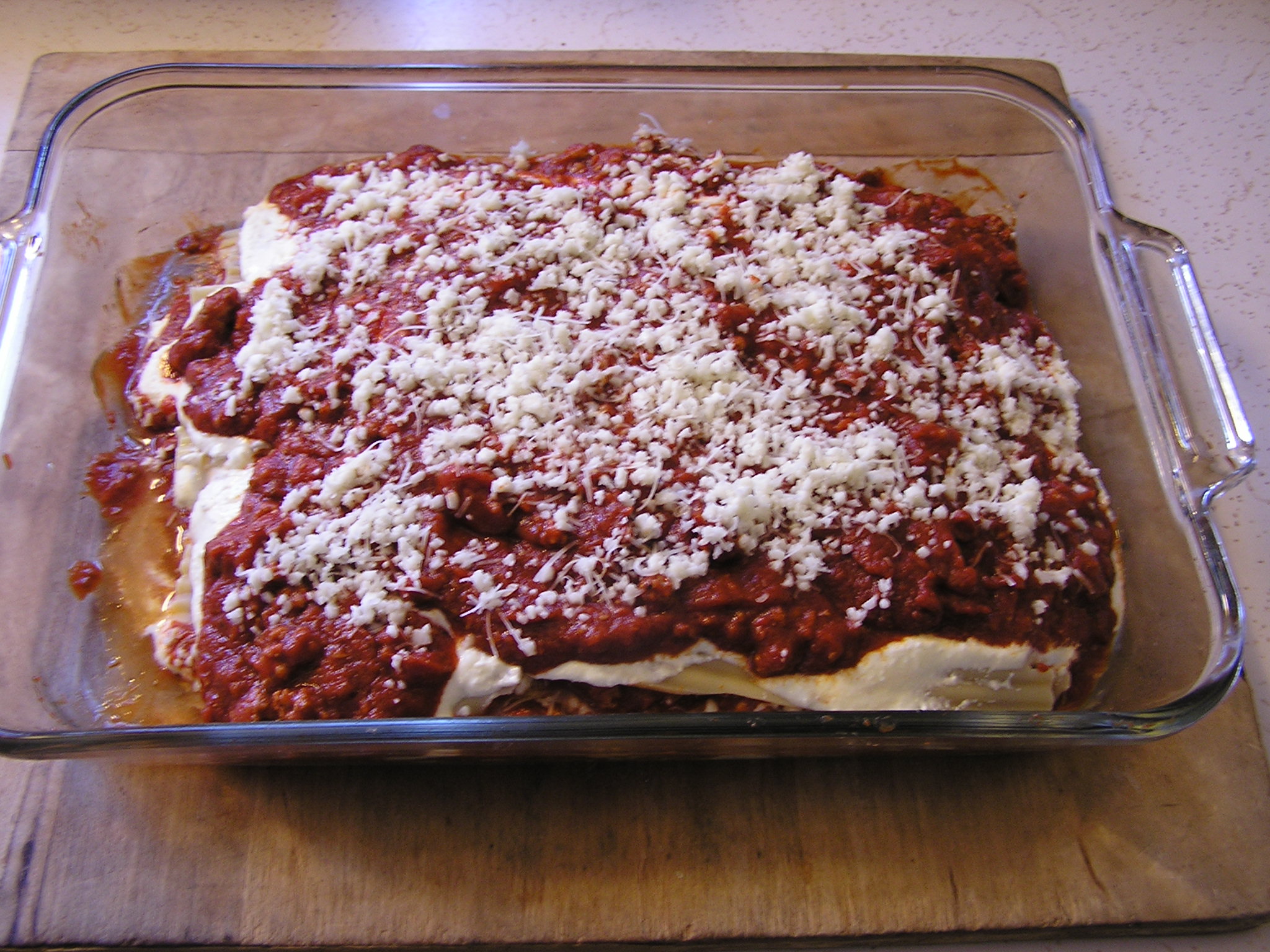 Unbaked Lasagna